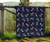 Shuttlecock Badminton Pattern Print Quilt-grizzshop