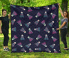 Shuttlecock Badminton Pattern Print Quilt-grizzshop