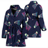 Shuttlecock Badminton Pattern Print Women Long Robe-grizzshop