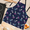 Shuttlecock Badminton Pattern Print Women's Apron-grizzshop