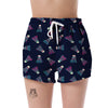 Shuttlecock Badminton Pattern Print Women's Shorts-grizzshop