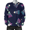 Shuttlecock Badminton Pattern Print Women's Sweatshirt-grizzshop