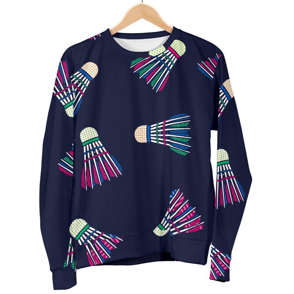 Shuttlecock Badminton Pattern Print Women's Sweatshirt-grizzshop