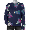 Shuttlecock Badminton Pattern Print Women's Sweatshirt-grizzshop