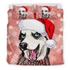 Siberian Husky Christmas Print Duvet Cover Bedding Set-grizzshop