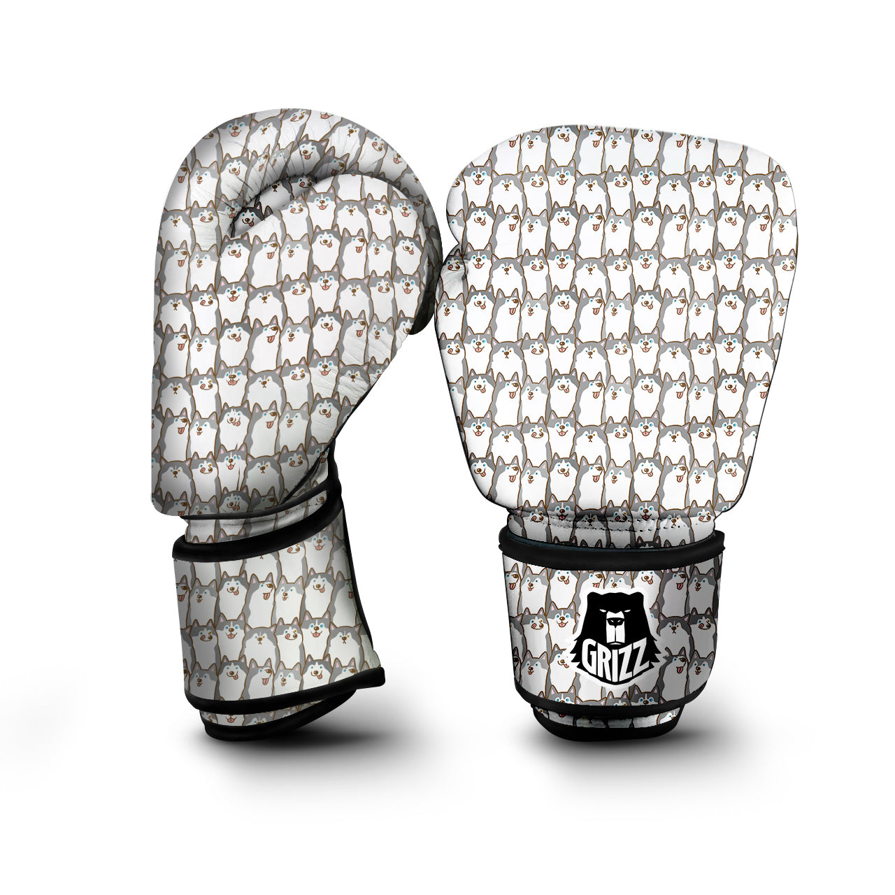 Siberian Husky Cute Print Pattern Boxing Gloves-grizzshop