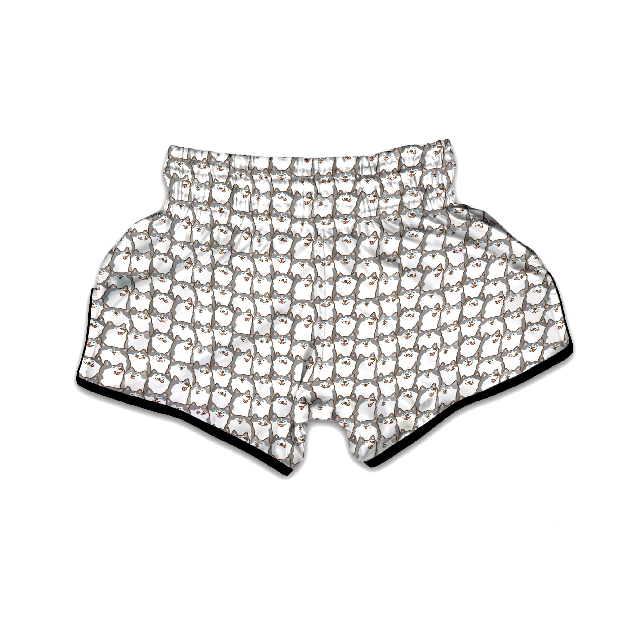 Siberian Husky Cute Print Pattern Muay Thai Boxing Shorts-grizzshop
