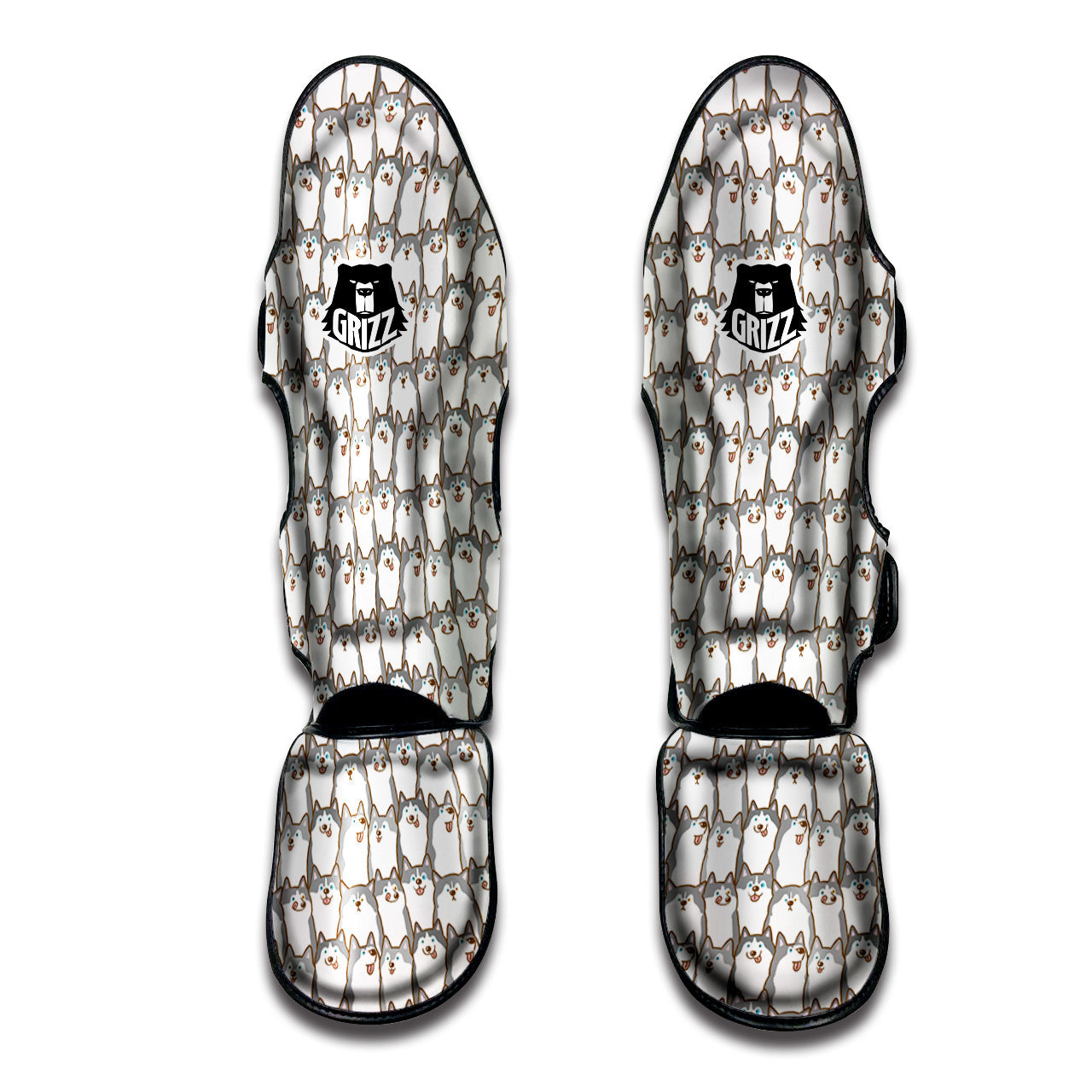 Siberian Husky Cute Print Pattern Muay Thai Shin Guards-grizzshop