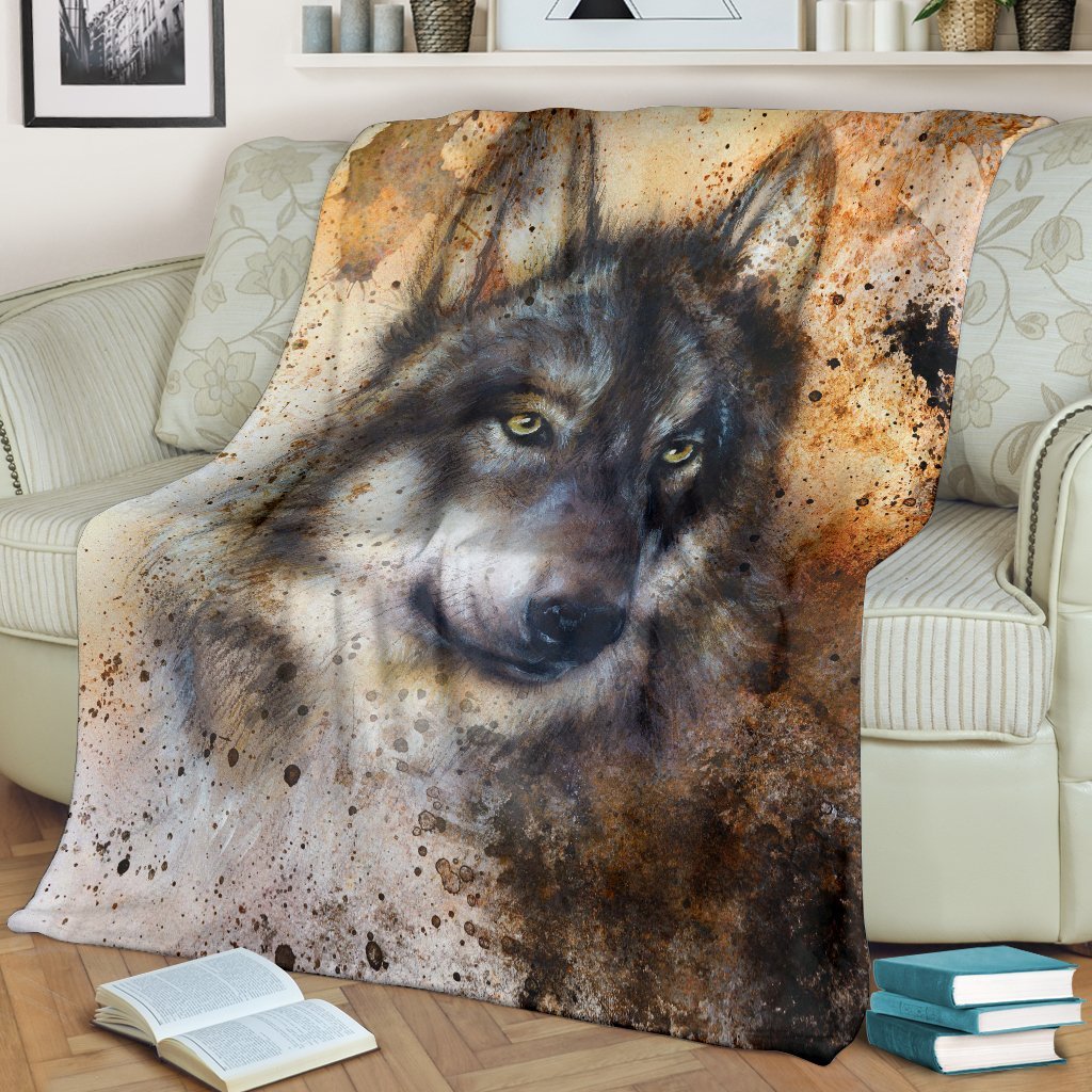Siberian Husky Drawing Print Blanket-grizzshop