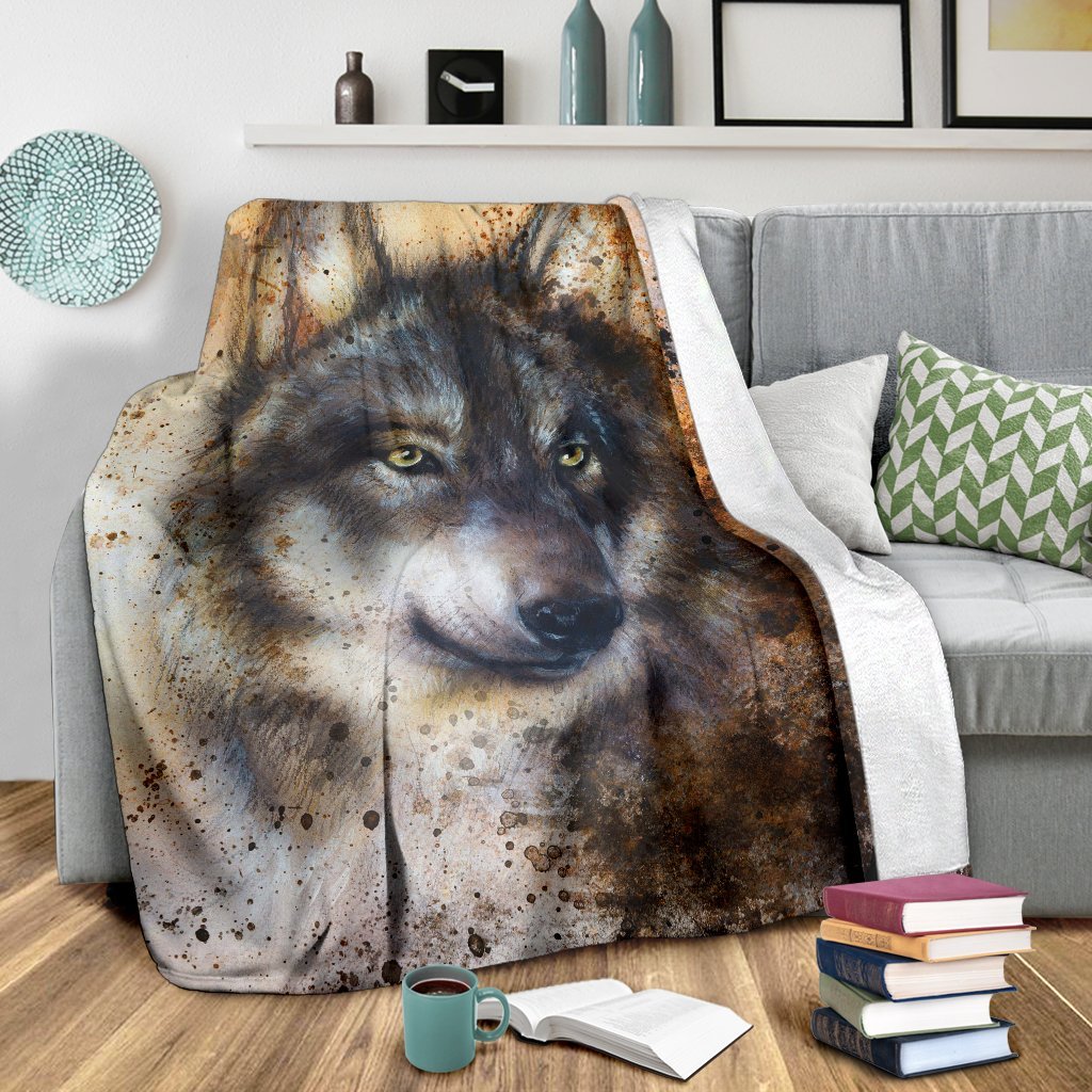 Siberian Husky Drawing Print Blanket-grizzshop