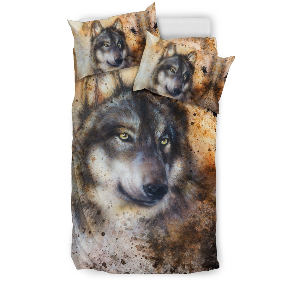 Siberian Husky Drawing Print Duvet Cover Bedding Set-grizzshop