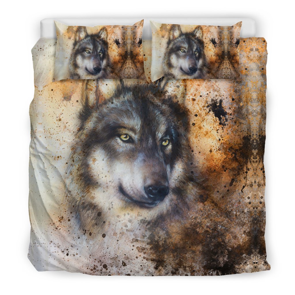 Siberian Husky Drawing Print Duvet Cover Bedding Set-grizzshop