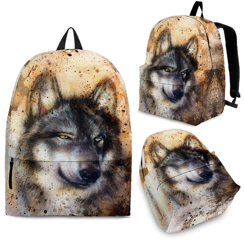 Siberian Husky Drawing Print Premium Backpack-grizzshop