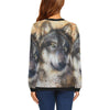 Siberian Husky Drawing Print Women Crewneck Sweatshirt-grizzshop