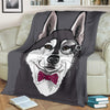 Siberian Husky Funny Glass Print Blanket-grizzshop