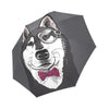 Siberian Husky Funny Glass Print Foldable Umbrella-grizzshop