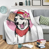 Siberian Husky Hat Print Blanket-grizzshop