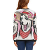 Siberian Husky Hat Print Women Crewneck Sweatshirt-grizzshop