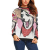 Siberian Husky Hat Print Women Crewneck Sweatshirt-grizzshop