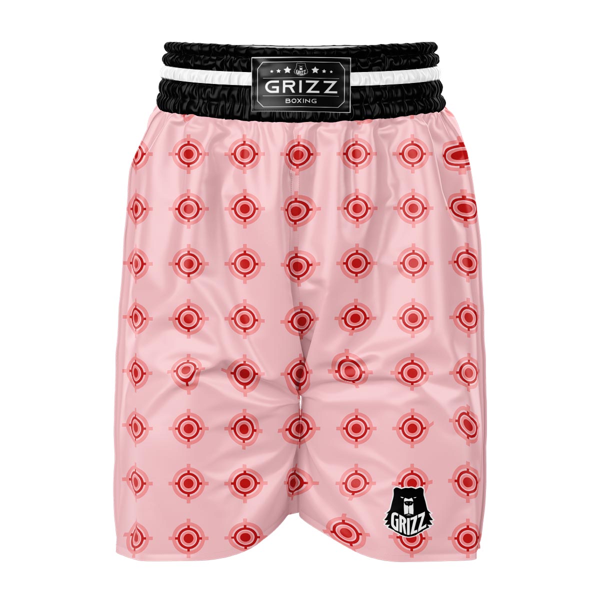 Sight Red Gun Print Pattern Boxing Shorts-grizzshop