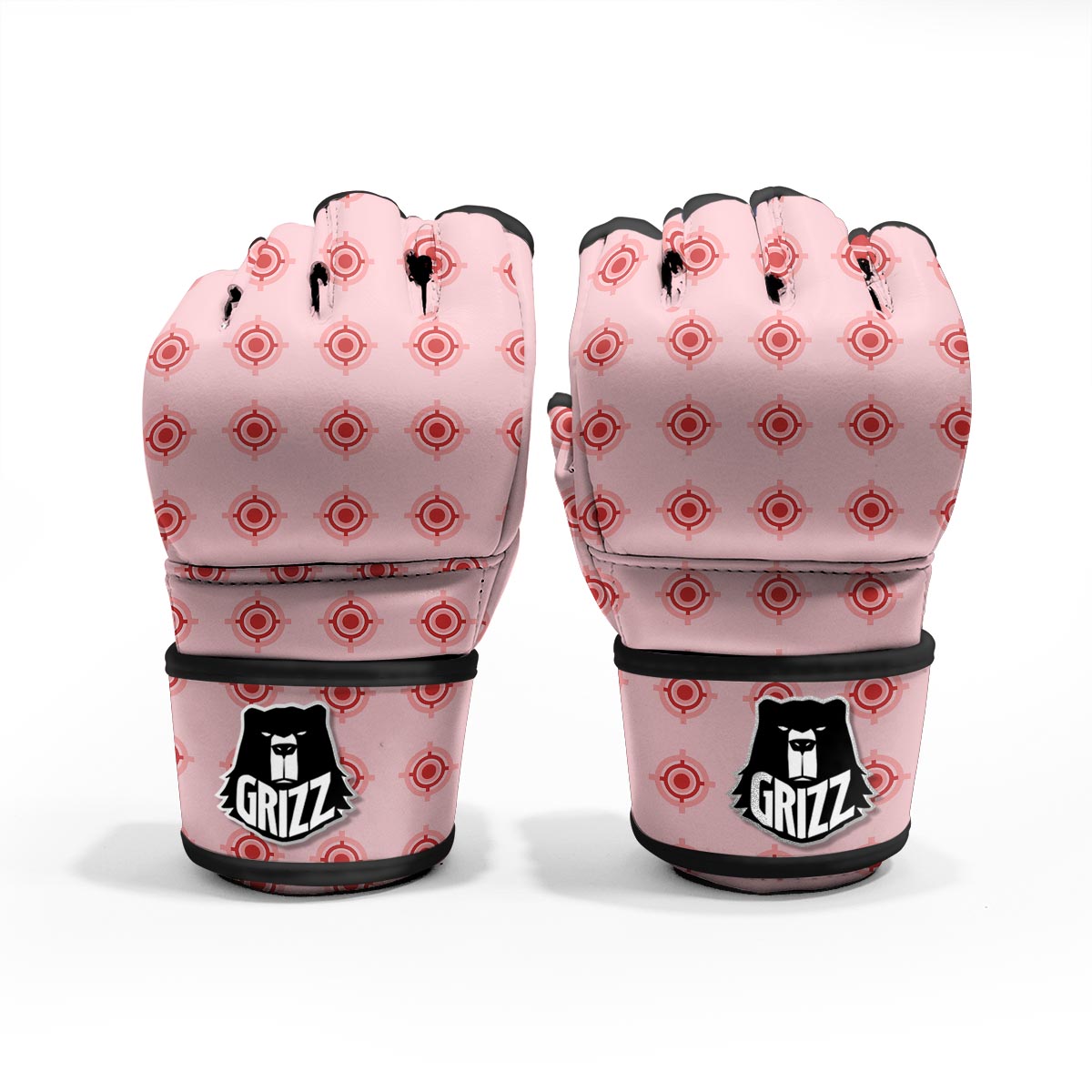 Sight Red Gun Print Pattern MMA Gloves-grizzshop