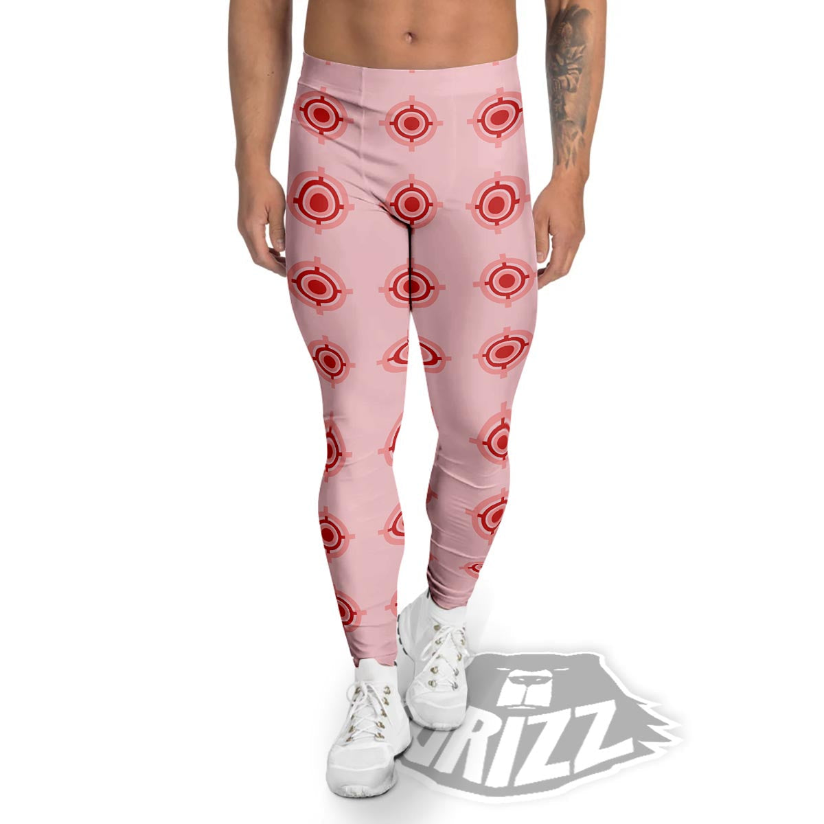Sight Red Gun Print Pattern Men's Leggings-grizzshop