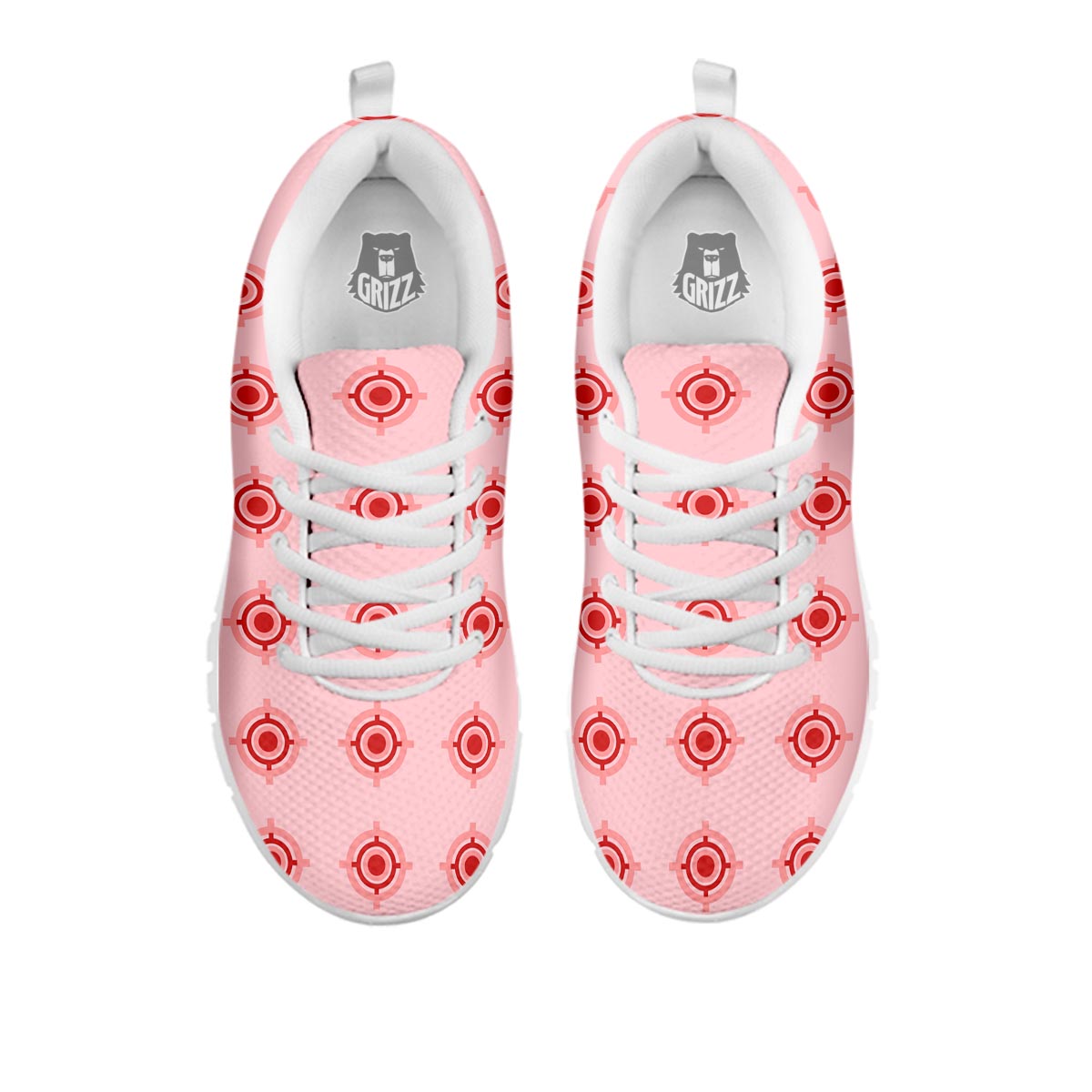 Sight Red Gun Print Pattern White Sneaker-grizzshop