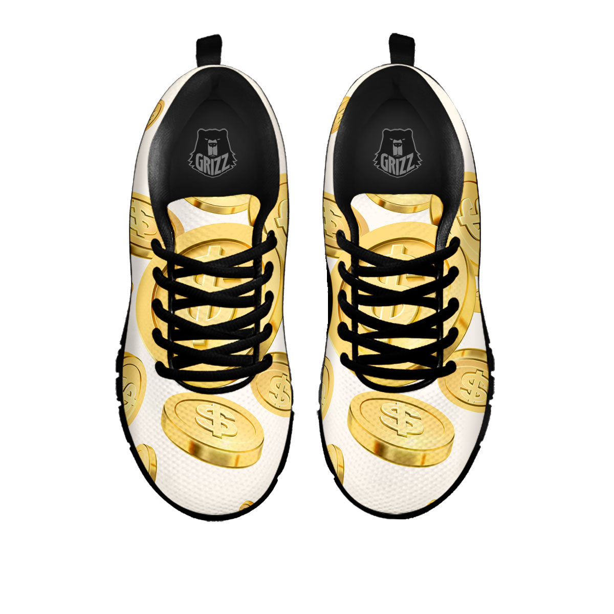 Sign Explosion Golden Dollar Print Black Sneaker-grizzshop