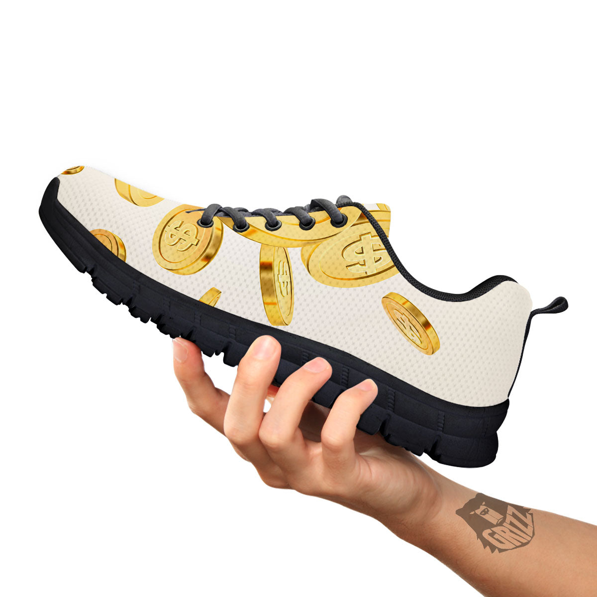 Sign Explosion Golden Dollar Print Black Sneaker-grizzshop