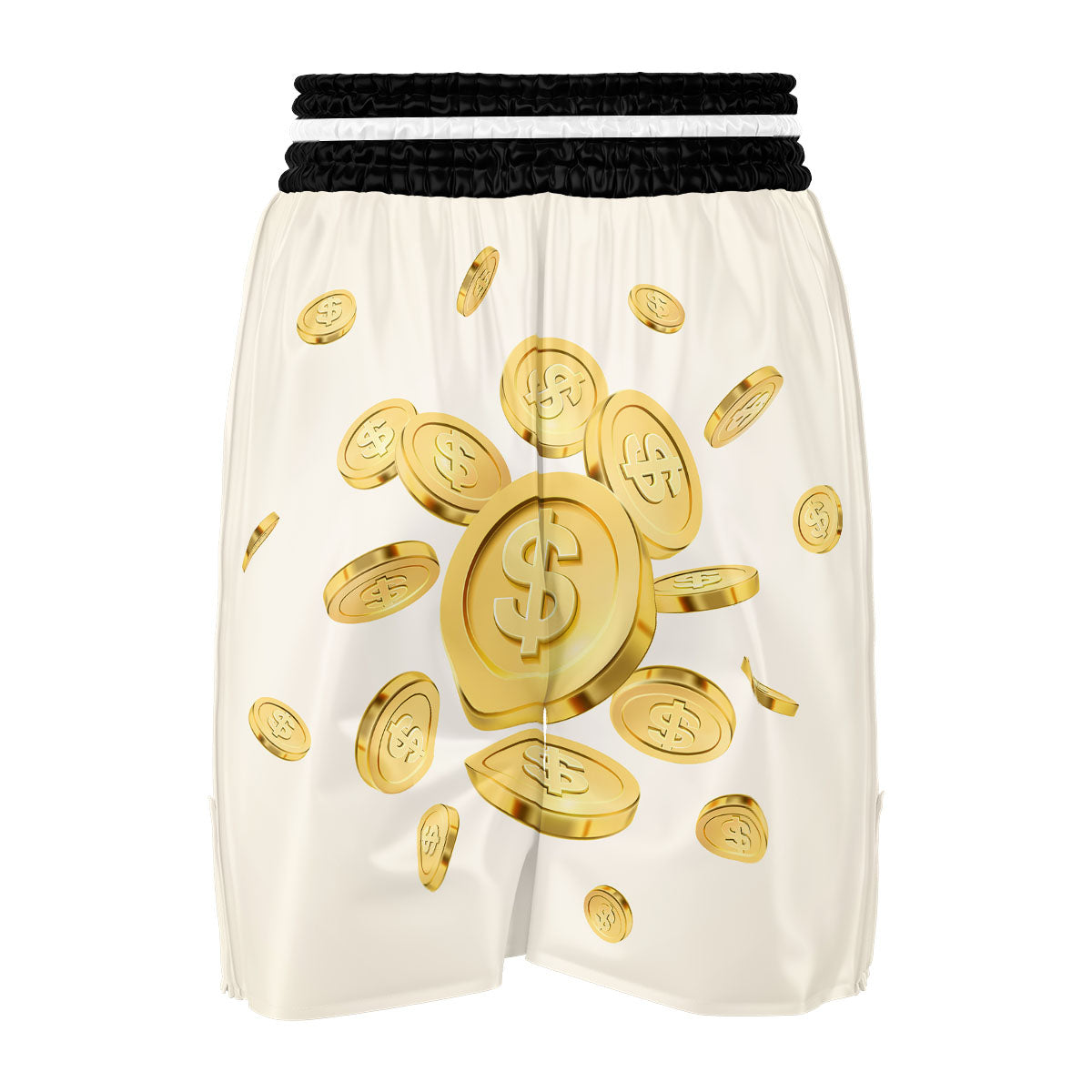 Sign Explosion Golden Dollar Print Boxing Shorts-grizzshop