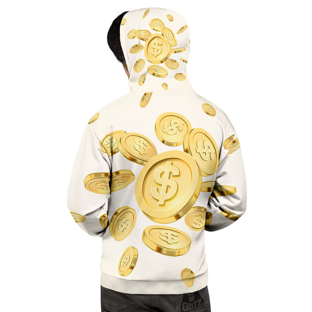 Sign Explosion Golden Dollar Print Men's Hoodie-grizzshop