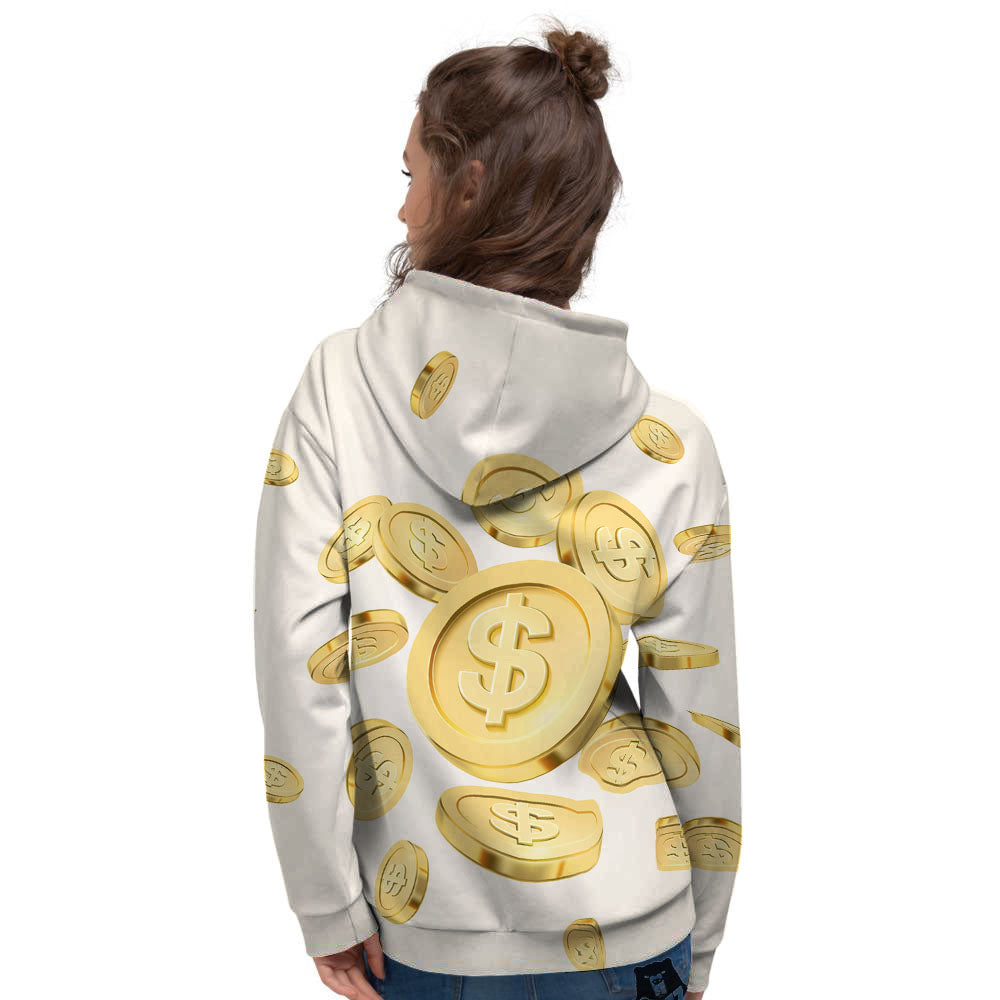 Sign Explosion Golden Dollar Print Women's Hoodie-grizzshop