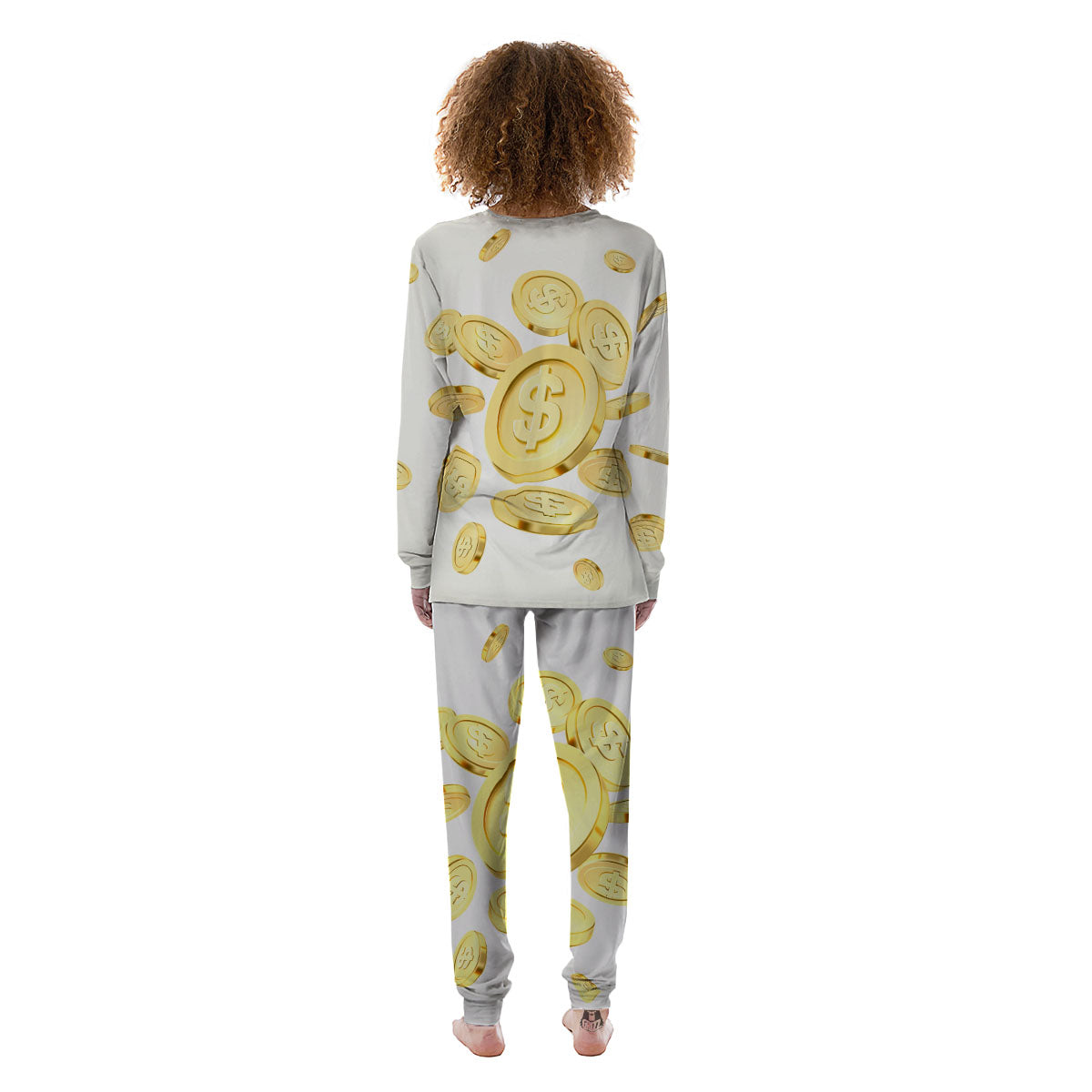 Sign Explosion Golden Dollar Print Women's Pajamas-grizzshop