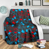 Sign Language Pattern Print Blanket-grizzshop