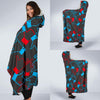 Sign Language Pattern Print Hooded Blanket-grizzshop