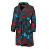 Sign Language Pattern Print Men Long Robe-grizzshop