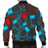 Sign Language Pattern Print Men's Bomber Jacket-grizzshop