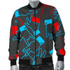 Sign Language Pattern Print Men's Bomber Jacket-grizzshop