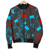 Sign Language Pattern Print Men's Bomber Jacket-grizzshop