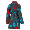 Sign Language Pattern Print Women Long Robe-grizzshop