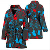 Sign Language Pattern Print Women Long Robe-grizzshop