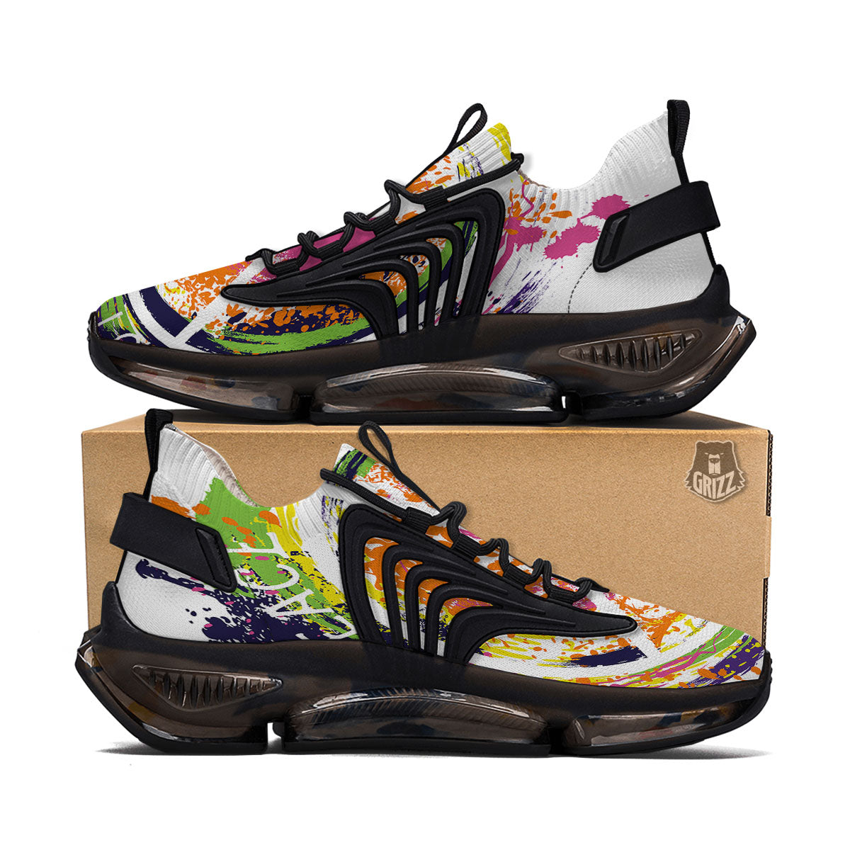 Sign Peace Rasta Print Black Gym Shoes-grizzshop