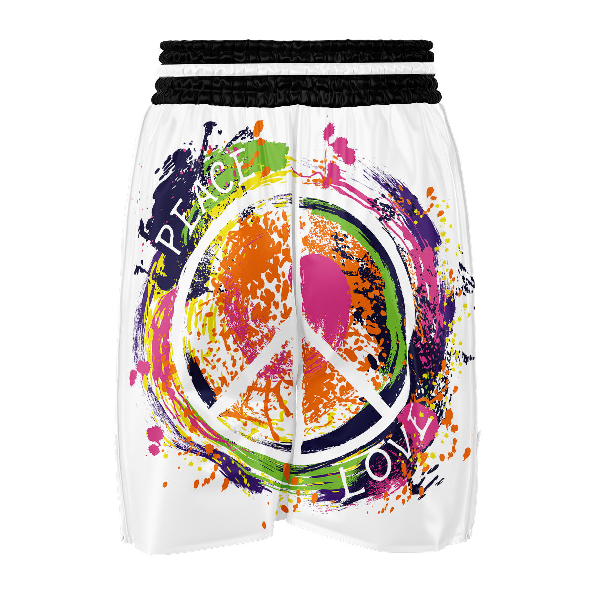Sign Peace Rasta Print Boxing Shorts-grizzshop