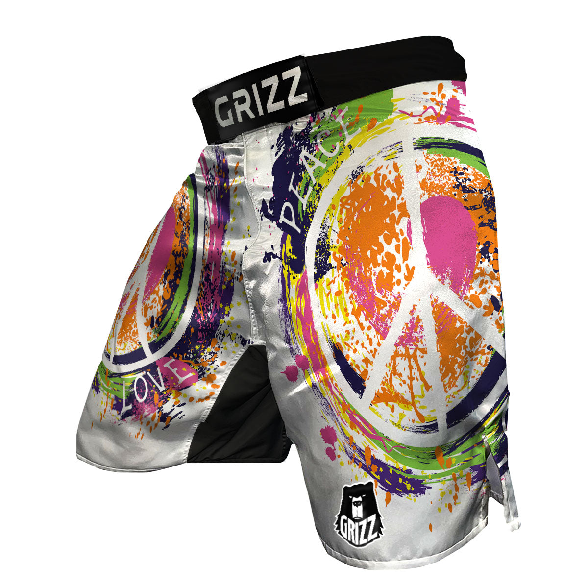 Sign Peace Rasta Print MMA Shorts-grizzshop