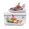 Sign Peace Rasta Print White Athletic Shoes-grizzshop