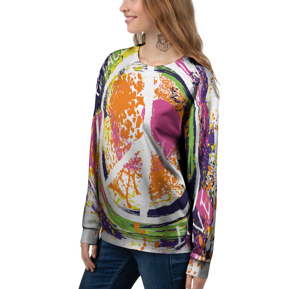 Sign Peace Rasta Print Women's Sweatshirt-grizzshop