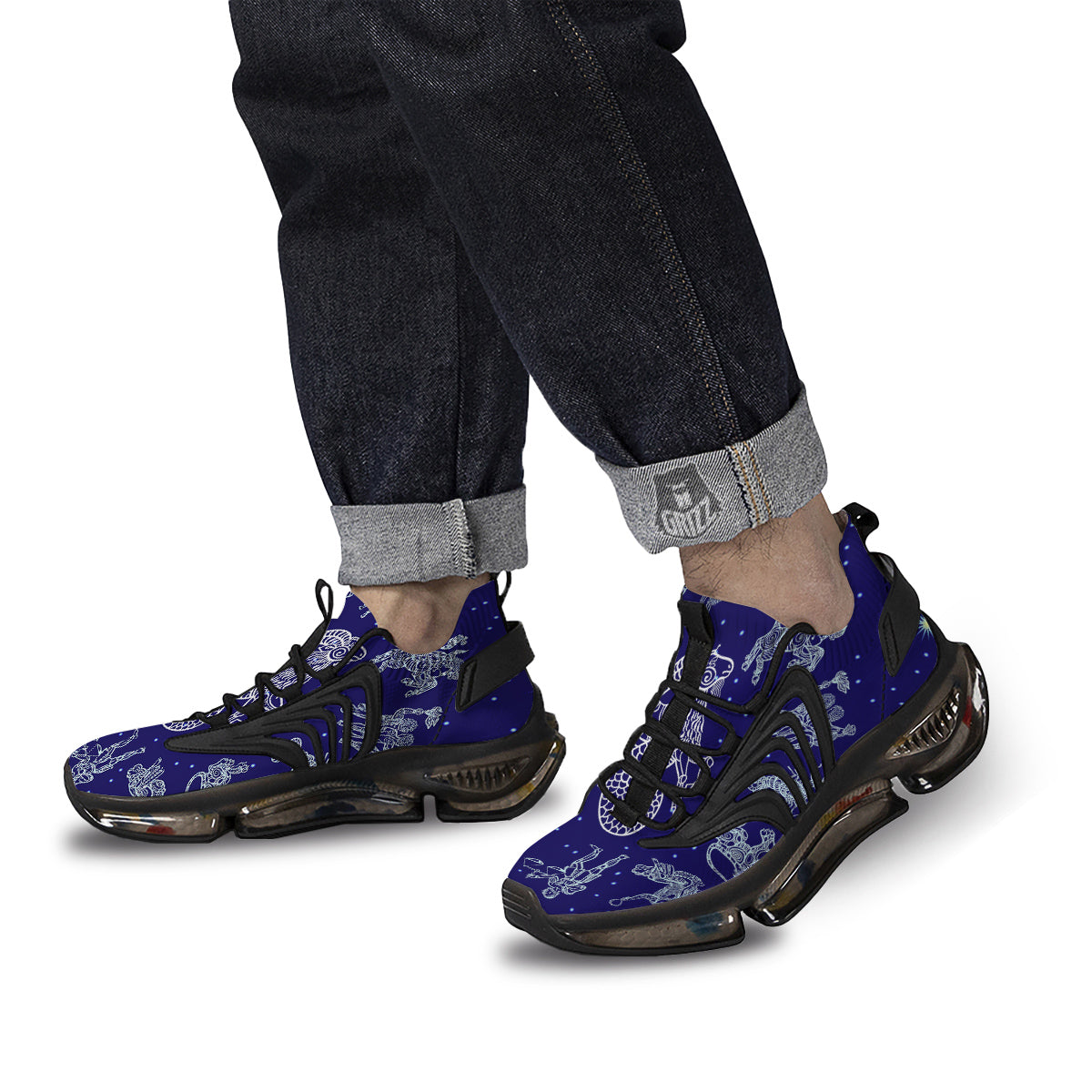 Signs Astrological And Capricorn Print Black Gym Shoes-grizzshop