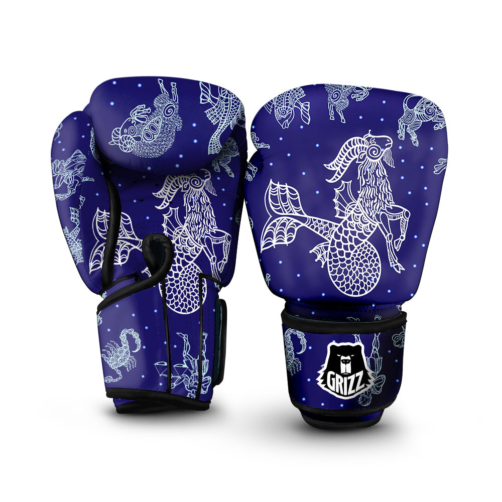 Signs Astrological And Capricorn Print Boxing Gloves-grizzshop