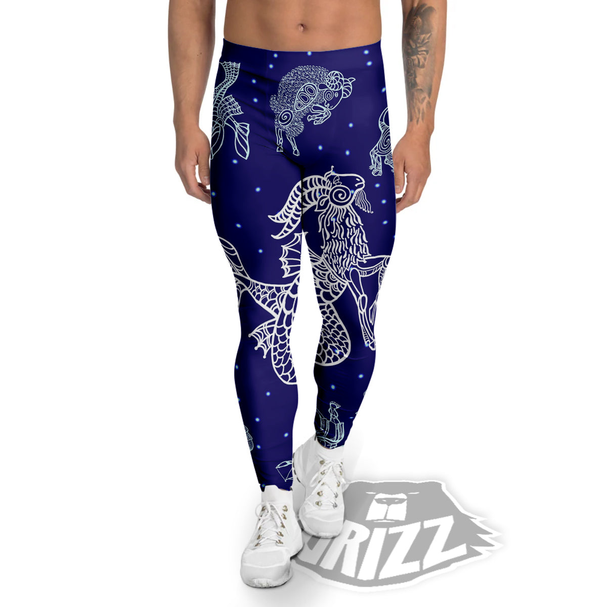 Signs Astrological And Capricorn Print Men's Leggings-grizzshop