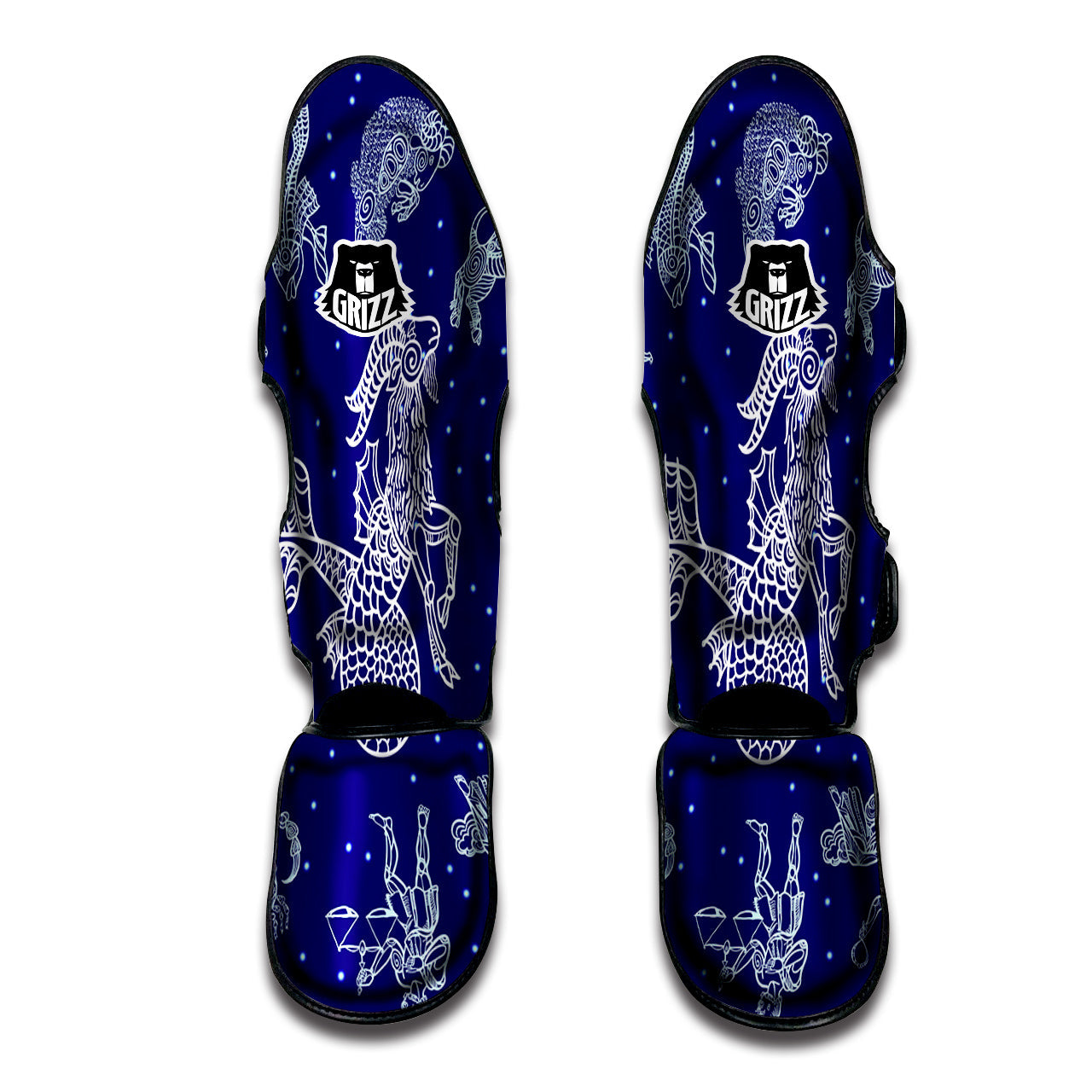 Signs Astrological And Capricorn Print Muay Thai Shin Guards-grizzshop